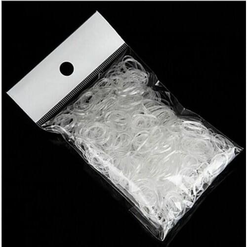 500pcs/pack Women Girls Transparent Hair Elastic Rope Rubber Band For Hair Styling Tools Bind Tie Ponytail Holder Accessories