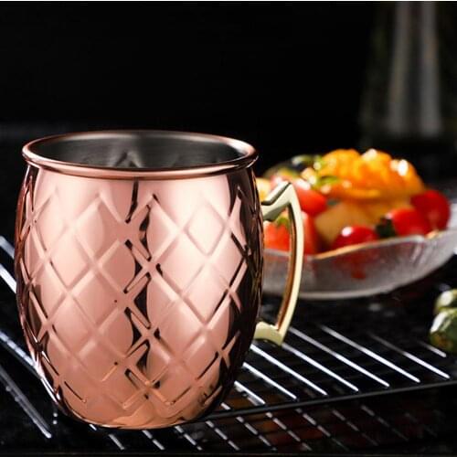 550ml Beer Cup Eco-friendly Corrosion Resistant Stainless Steel Copper Plated Beer Cup Dorm контейнер для еды