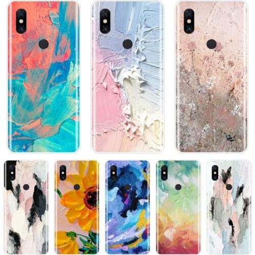 Back Cover For Xiaomi Mi Max 1 2 3 Soft Silicone Art Abstract Sunflower Graffiti Case For Xiaomi Mi Note Mix 1 2 2S 3 Phone Case