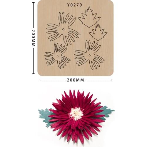 Diy Flower Cutting Dies Scrapbook Wooden Mold Leather Mold Die-cut Handmade Crafts