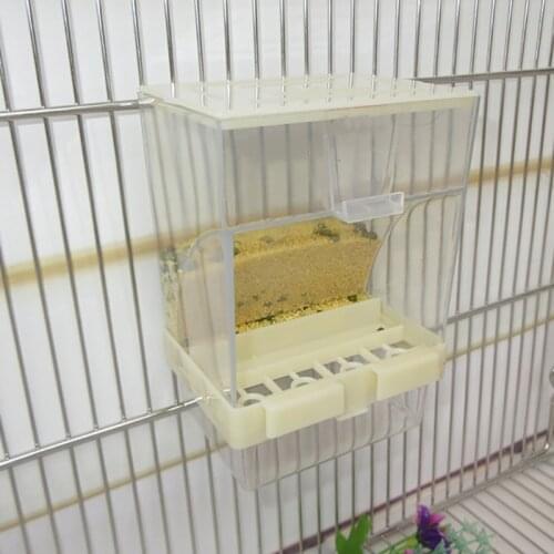 For Bird Feeder Budgerigar Automatic No-Mess Accessories Bird Feeder Cage Canary Cockatiel Finch Parakeet Seed Food Container