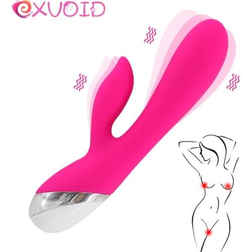 EXVOID Dildo Rabbit Vibrators G-spot Massager Vaginal Clit Stimulator 10 Frequency Long AV Vibrator AV Stick Sex Toys for Women