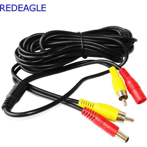 REDEAGLE RCA Cable 5M 10M 20M Optional CCTV Audio Output DC Plug Extension Cable for AHD CVI TVI Analog Security DVR Cameras