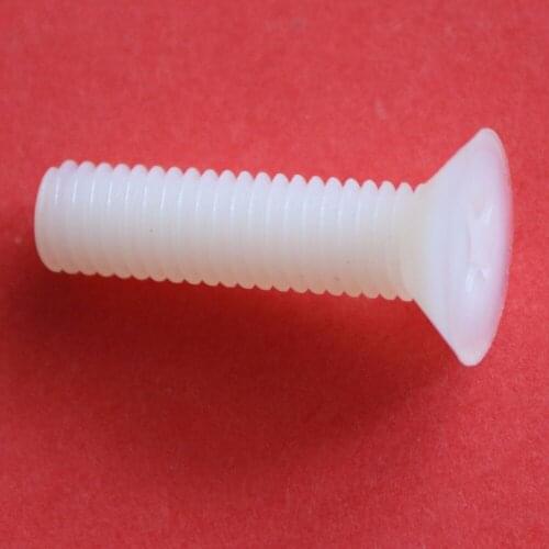M8x10mm-60mm Environmental green plastic screw cross countersunk head nylon screw insulated flat head nylon bolt