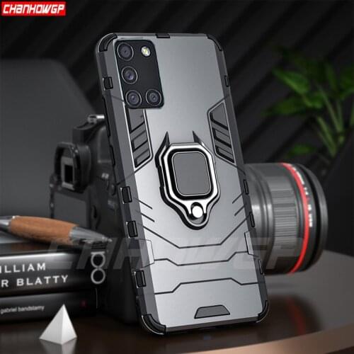 Magnetic Armor Ring Case For Samsung Galaxy A21S A51 A71 A11 A31 A41 A01 A50 A70 A30 A40 A20 A10 S S20 S10 Note 20 Ultra Cover