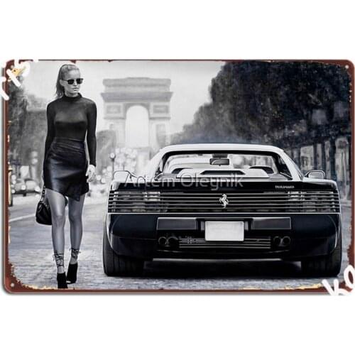 Miss Testarossa Metal Signs Poster Retro Wall Mural Party Tin sign Posters