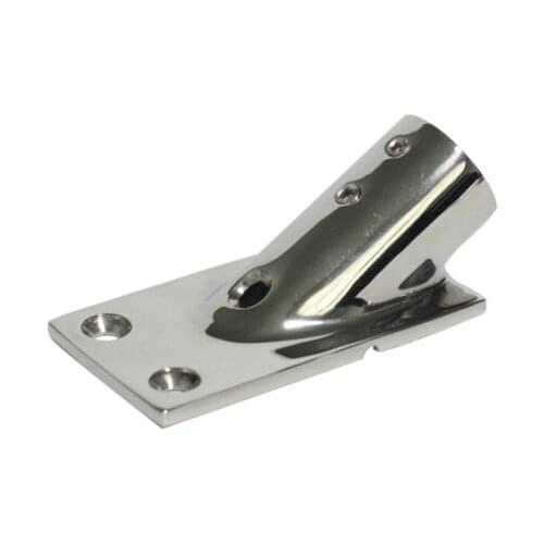 Marine Boat 30 Degree Hand Rail Square Base 1" 25mm 316 Stainless Steel