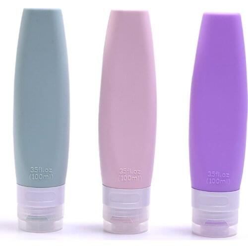 Silica Gel Packaging Bottle Set Portable Travel Sub-bottling Set Cosmetic Sub-bottle Travel Empty Bottle Silicone Bottle