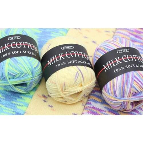 Knitting Lot 3PLY Wool Baby Soft HandCraft Supersoft 50g milk Cotton 23 colors Crochet colourful Yarn Supersoft DIY Knitted