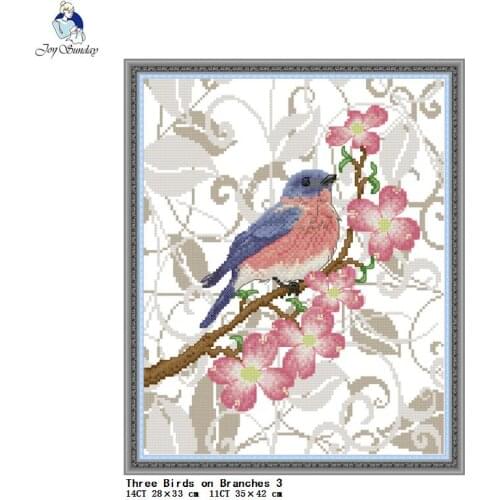 The bird on the treetop Cross stitch kit DIY flower and bird pattern Canvas embroidery 14CT 11CT sewing Home decoration painting