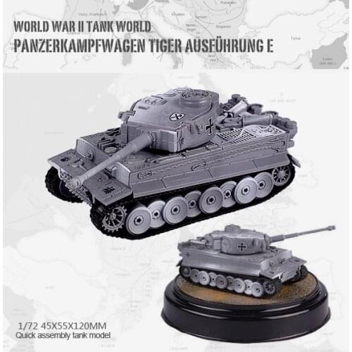 1/72 Tank model kits DIY toy self-assembled and Colorless