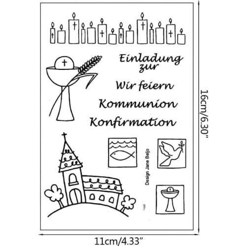 German Alphabet DIY Silicone Clear Stamp Cling Seal Scrapbook Embossing Album Decor