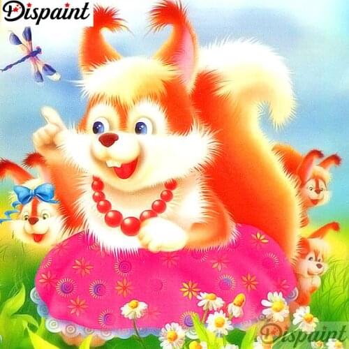 Dispaint Full Square/Round Drill 5D DIY Diamond Painting "Cartoon fox" Embroidery Cross Stitch 3D Home Decor A12268