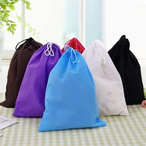 New Non-woven Shoes Storage Package Clothes Underwear Sorting Bag Luggage Organizer Simple Drawstring Makeup Bags Organizer
