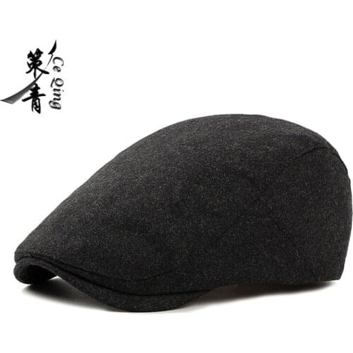 Autumn and winter new hat light plate Korean fashion tweed Beret womens casual cap cap cap mens progressive cap England