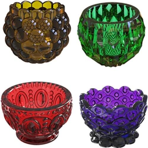 DIY Crystal Epoxy Mold Bow Creative Candle Aromatherapy Succulent Potted Embossed Bowl Silicone Molds