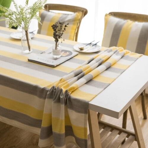 Rectangular Striped Table Cover 90*90cm Household Desk Cloth Tableware Accessories