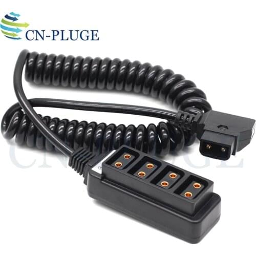 D-Tap Male to 4-Port P-Tap Female Camera power Supply Distributor DTAP fourway splitter spring lines