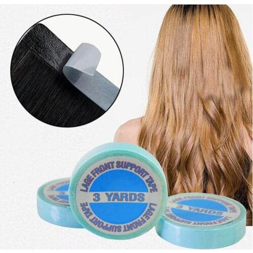Waterproof 1cmx3m Blue Dedicated Professional Roll Strong Adhesive Double Side Tape For Hair Extension Super Hair Adhesive Tape