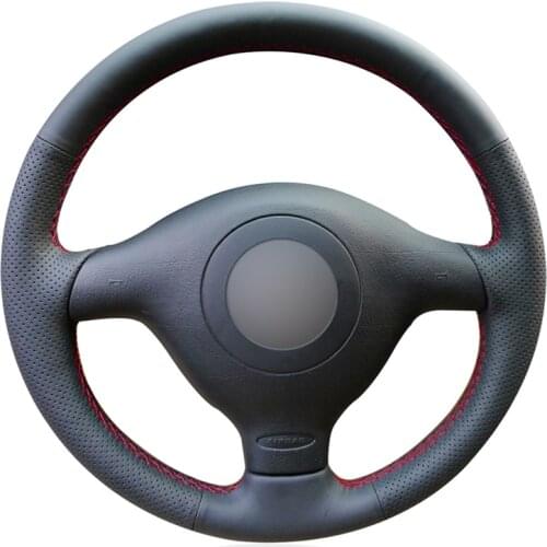 Hand-stitched Black PU Faux Leather Car Steering Wheel Cover for Volkswagen VW Golf 4 (IV) Passat B5 Passat Variant Polo