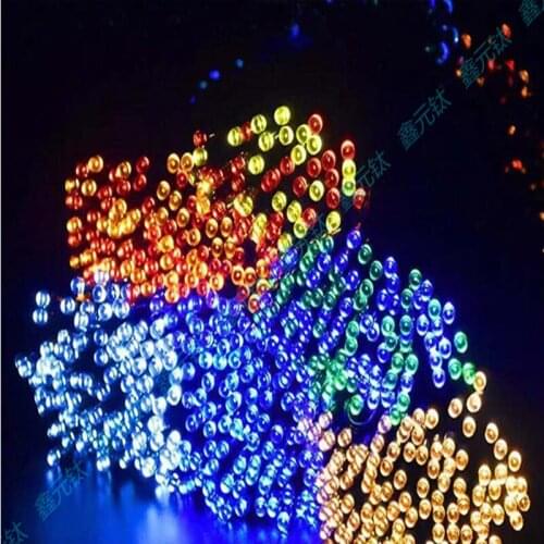 LED solar lamp string 7m 50led 17M 100led 22meter 200leds outdoor IP65 fairy lights garden is illuminated with decorative lights
