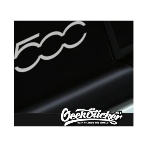 2 Pcs/Lot Car Window Column Decorative Sticker B Pillars Cover Reflective Decal For Fiat 500 Car Stickers And Decals Accessories