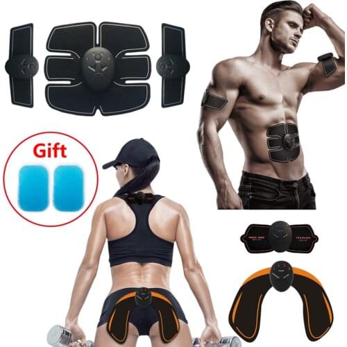 Abdominal Muscle Trainer EMS Electric Pulse Massager Ab Wireless Vibration Body Slimming Machine Fat Burning Fitness Training