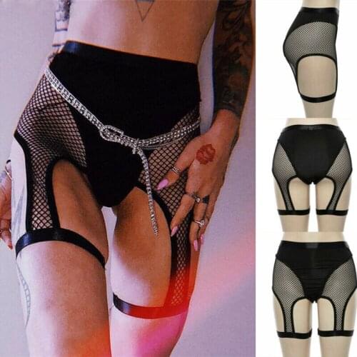Women Fish Net Exotic Pants Mesh Leggings Pants Sexy Lingerie See Through Underwear