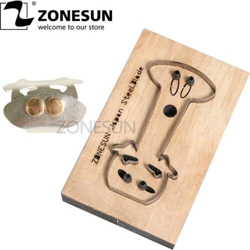 ZONESUN Customized calf leather cutting die Leather DIY Craft wire earphone collector Wooden Template Punching Cutting Mould