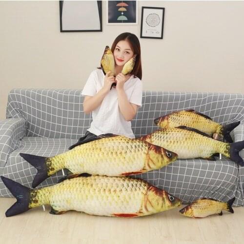 1pc Fashion Simulation Carp Stuffed Fish Plush Toys Pillow Kids Creative Sofa Bed Pillow Appease Baby Kids Toy Christmas Gift