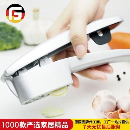 2 in 1 Aluminum alloy garlic press Garlic slices hand held press multifunctional Manual garlic press With cleaner Easy to clean