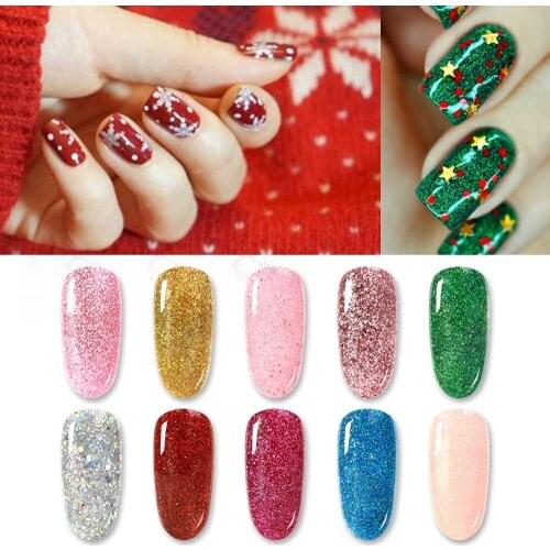 28g Xmas Dip Powder Nail Art Polish Holographic Glitter Gradient Shining Chrome Pigment Dipping Powder Set Nail Flakes Sequins