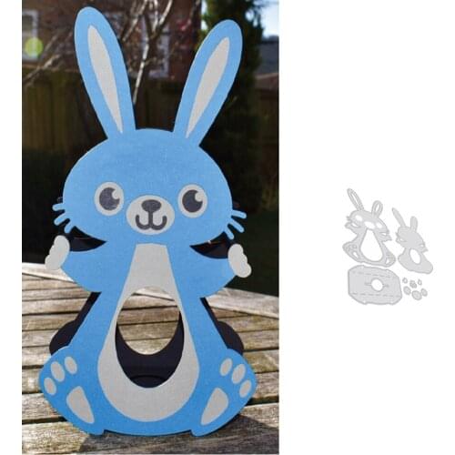 3D Stereo Bunny Rabbit Cut Dies Stencil Template For DIY Scrapbooking Embossing Paper Greeting Card Album Decor Mold Dies