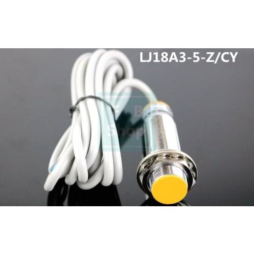 5Pcs M18 Three Wire DC PNP NO+NC 5mm distance measuring Inductive proximity switch sensor -LJ18A3-5-Z/CY