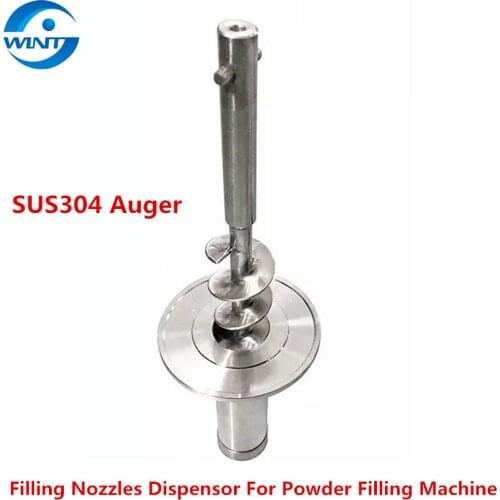 Accessories Parts of The Auger Powder Filling Machine SUS304,Screw Rod Dispenser Of Powder Filler From 5-5000g Filling Nozzle