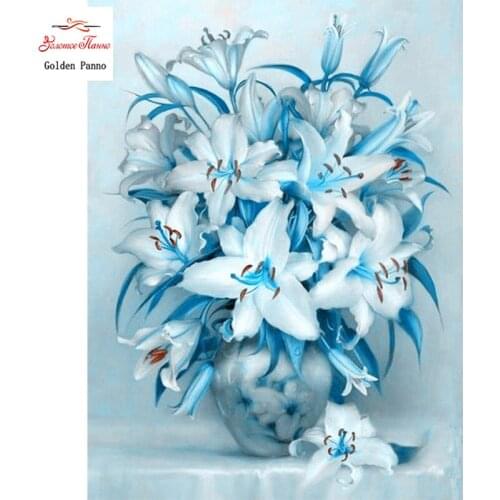 GOLDEN PANNO Diamond Painting Full Square 5D Diy Daimond Embroidery Diamant Mosaic Sale Displasy Broderie Diamant Lily picture02