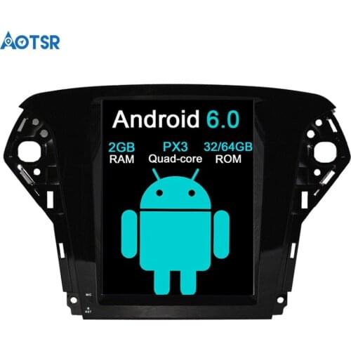 Aotsr Android 7.1 Tesla style Car DVD Player GPS Navigation For Ford Mondeo 2007-2012 Auto navi stereo headunit multimedia