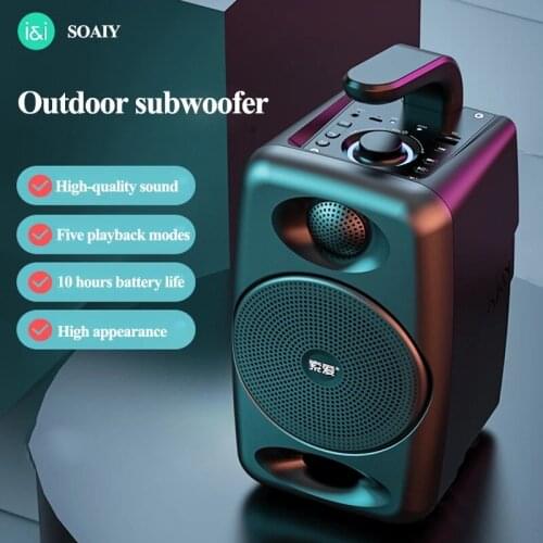 Wireless Bluetooth Speaker Portable Column High Power Boom Box Outdoor Subwoofer Speakers With microphone Woofer caixa de som