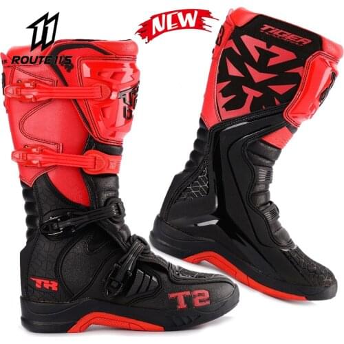 Dual Protection Motocross Boots Active Axle Pull Boots Motorcycle Anti-vibration Anti-skid Boots Professional Racing Equipment