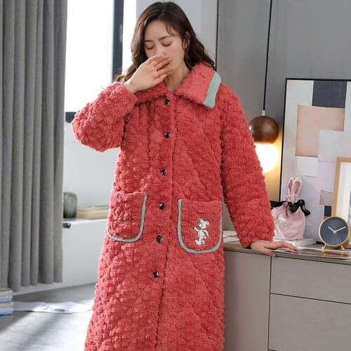 DerDerBiu Women's Cotton Robes