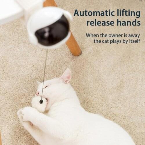 Electric Automatic Lifting Cat Ball Toy Lifting Ball Electric Flutter Rotating Interactive Puzzle Smart Pet Cat Ball Toy