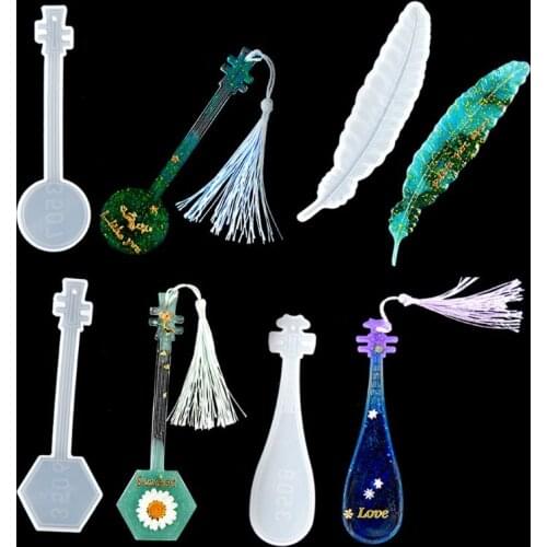 Handmade Token Bookmark Mould Epoxy Resin Casting Silicone Molds Art Craft Tools