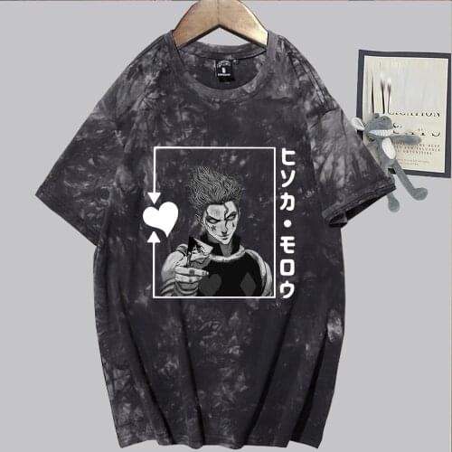 Japanese Anime Hunter X Hunter Hisoka Morow T Shirt Harajuku Cartoon Tshirt Male