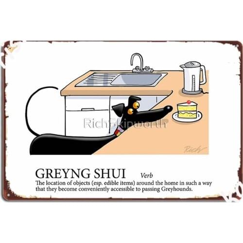Greyhound Glossary Greyng Shui Metal Plaque Poster Plaques Wall Custom Cinema Living Room Tin Sign Poster