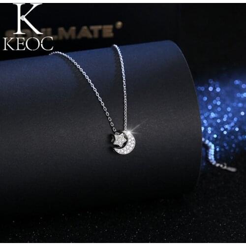 Keoc 2021 Trend Korean Fashion Star Moon AAACZ Necklaces for Women Jewelry Stores Decorations for Girls Birthday Gift LY-40108