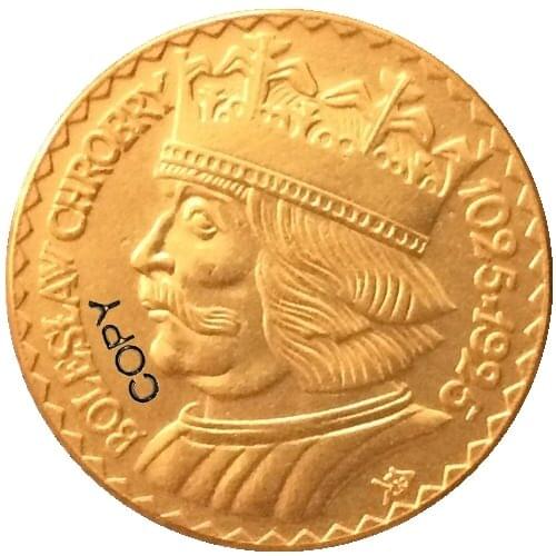 24-K Gold plated 1925 10 Zlotych Poland coins copy