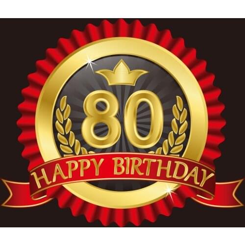 Laeacco Photography Backdrops Happy 80th Birthday Party Love Banner Portrait Photographic Backgrounds Photocall For Photo Studio
