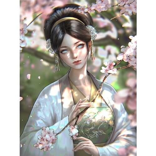 Cartoon Girl Woman Printed 11CT Cross Stitch Patterns DIY Embroidery DMC Threads Hobby Handiwork Craft Sewing Decor