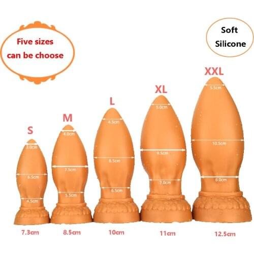 Soft Silicone Big Butt Plug 5 Sizes Smooth Huge Anal Plug Adult Erotic Toys Gay Women Sex Toys Anus Expansion Stimulator Sextoys