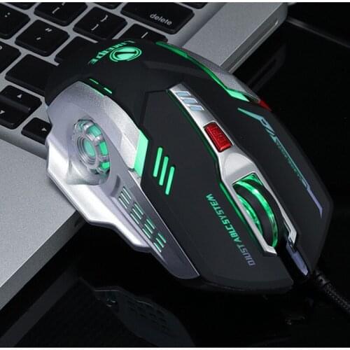 CHUANCHI Gaming mouse Wired Computer Mause Mice For Pro Gamer 2400 DPI 6 Buttons USB Mouse LOL for Professional Gamer